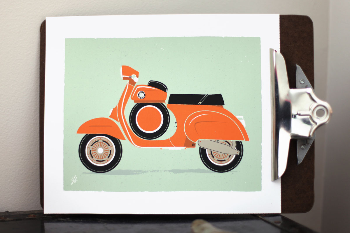 Vintage Vespa (set of 4 prints) | Slagle Design